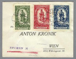 1920, SATZBRIEF Z/40 - 42, 0 SCHAAN 26.X