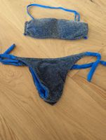 Glitzer Bikini Set Gr. S/M Neu Sommer Strand Mode ☀️Blau