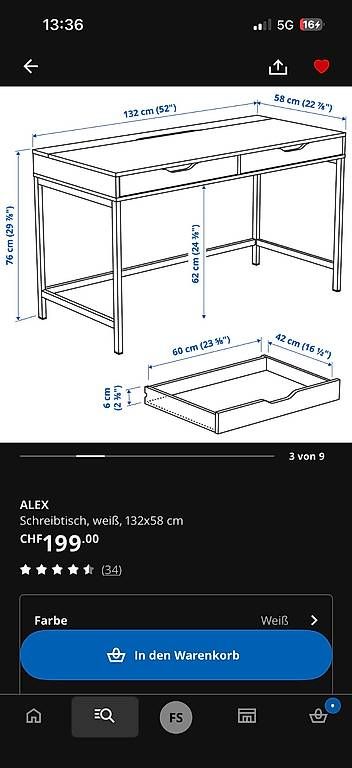 Schreibtische: IKEA Schreibtisch  – Gebraucht aus St. Gallen von fru_kjr2