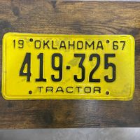 🇺🇸 1967 Vintage U.S. Autoschild - Oklahoma 419-325