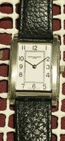 Maurice De Mauriac Unisex Rechteck Stainless Steel Leder