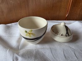 Vanille Bourbon Ensemble Tasse und Zuckerdose handmade