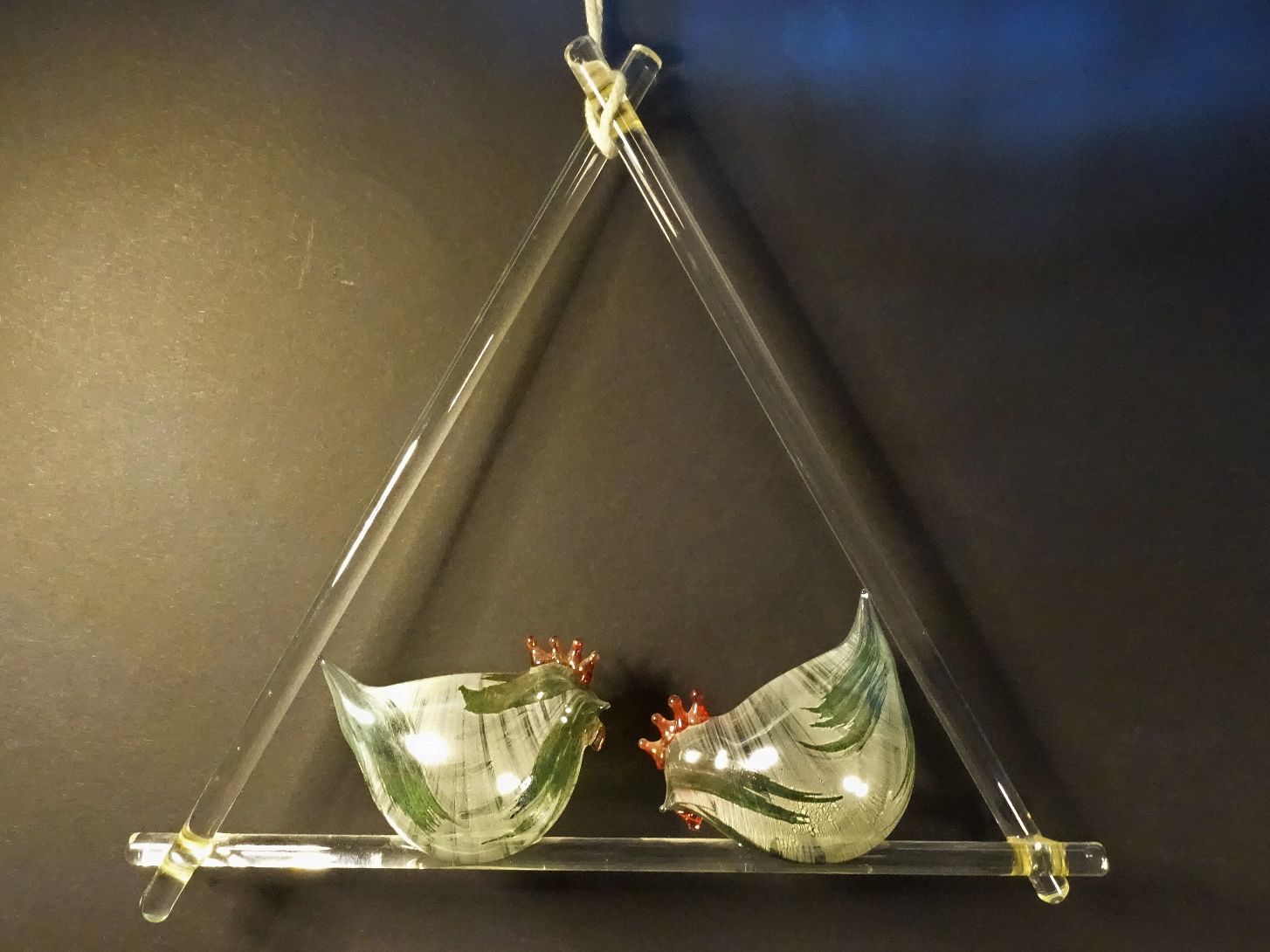 Tutte le decorazioni: Mobile mit Hühner aus Glas – Usato da Russikon venduto da Eulenfeder 2