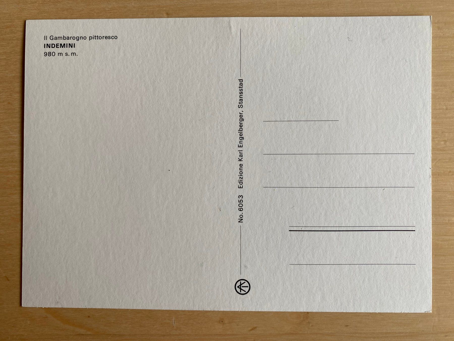 Cartoline postali: AK Indemini TI – Usato da deitingen venduto da popcorn02 1