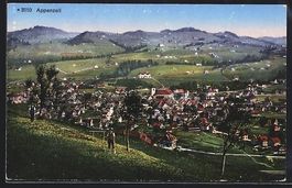 Appenzell, Ortsansicht aus der Vogelscha