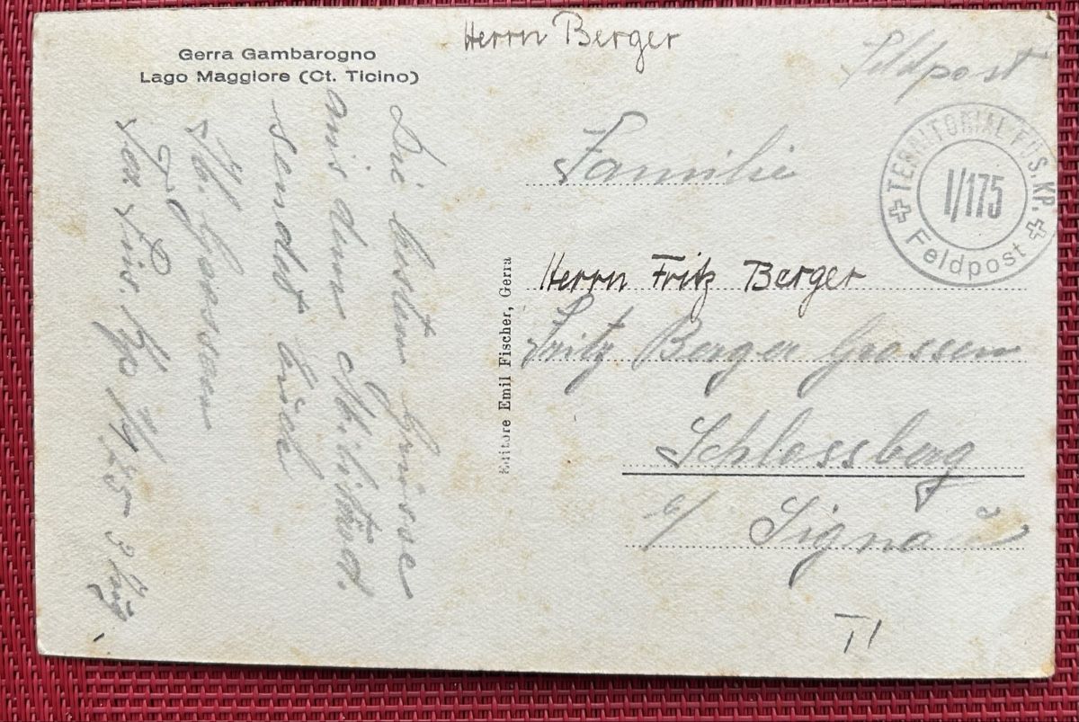 Ansichtskarten: Gerra Gambarogno Pension Cilardi – Gebraucht aus Horw von Tellbub 1