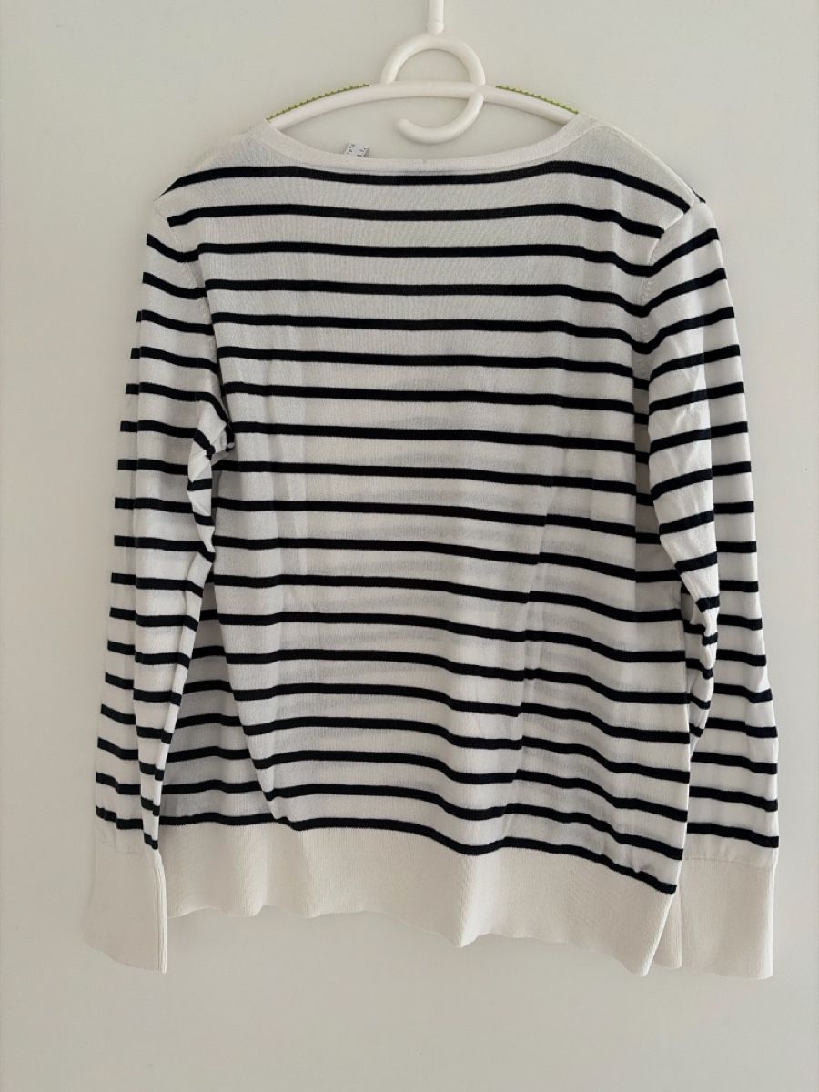Esprit Pullover & Sweatshirts: Esprit Pullover gestreift weiss schwarz Grösse L – Gebraucht aus Muhen von Rote-Zora01 1