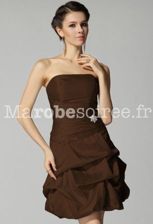 Magnifique robe de cocktail plis ballons en taffetas