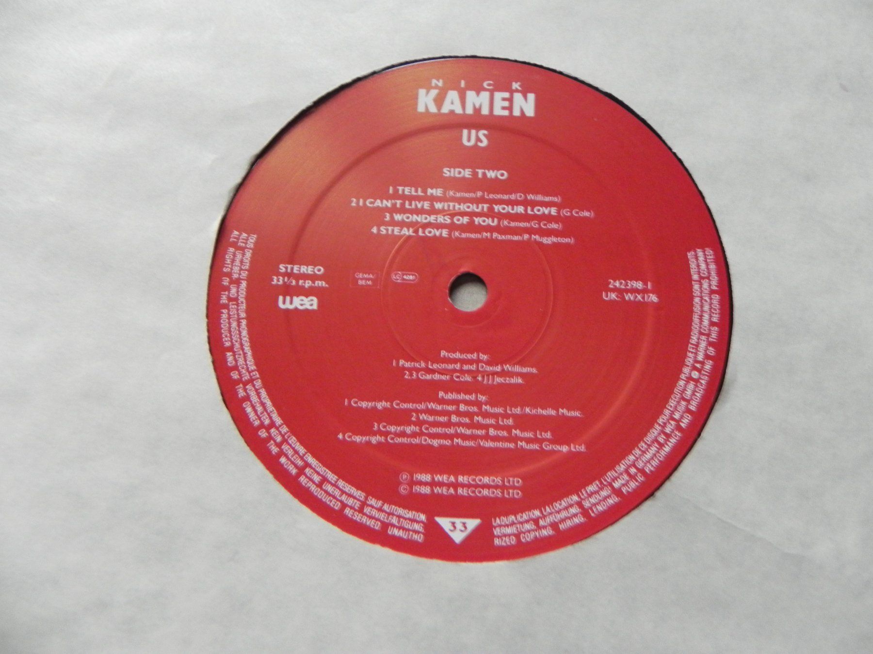 Dischi in vinile: LP brit. Rock Pop Sänger Nick Kamen 1988 – Usato da Siebnen venduto da krimsie 5