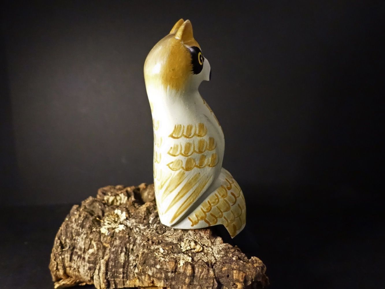 Statuette: Spezielle, sitzende Eule aus Holz – Usato da Russikon venduto da Eulenfeder 4