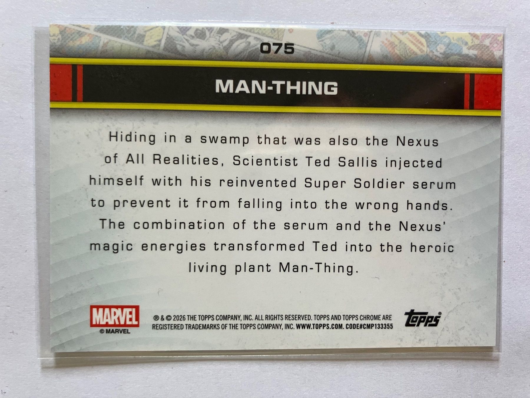 Topps Carte collezionabili: Marvel Topps Chrome Man-Thing Refractor  Nr 075 – Nuovo (secondo la descrizione) da Schaffhausen venduto da Zappelfry 1