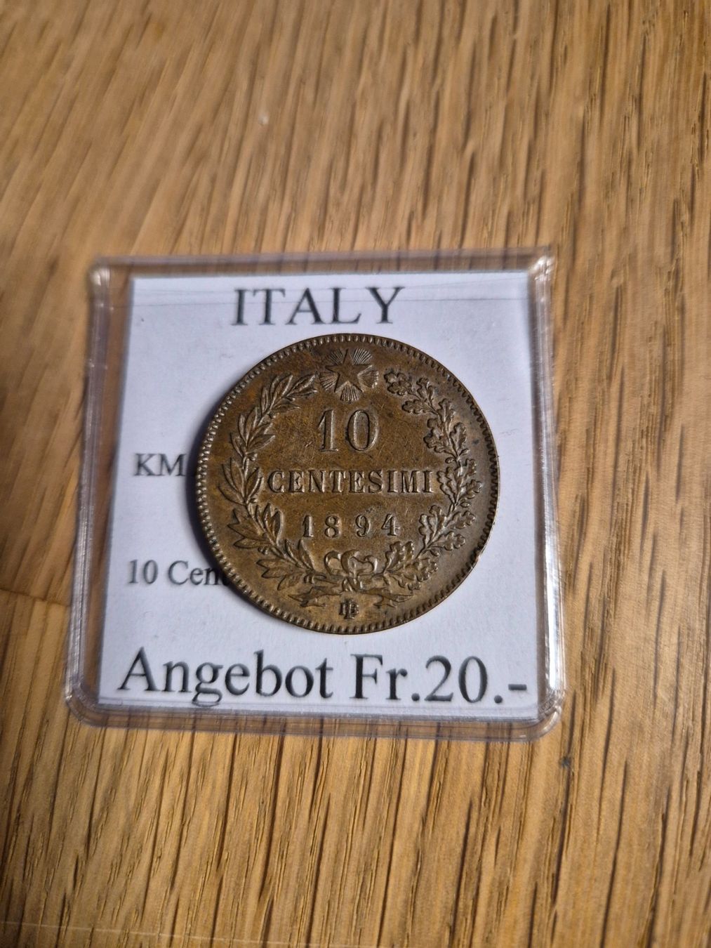 Tutti le monete: Italien - 10 Centesimi 1894 - selten! – Usato da Mels venduto da Goldenfalcon