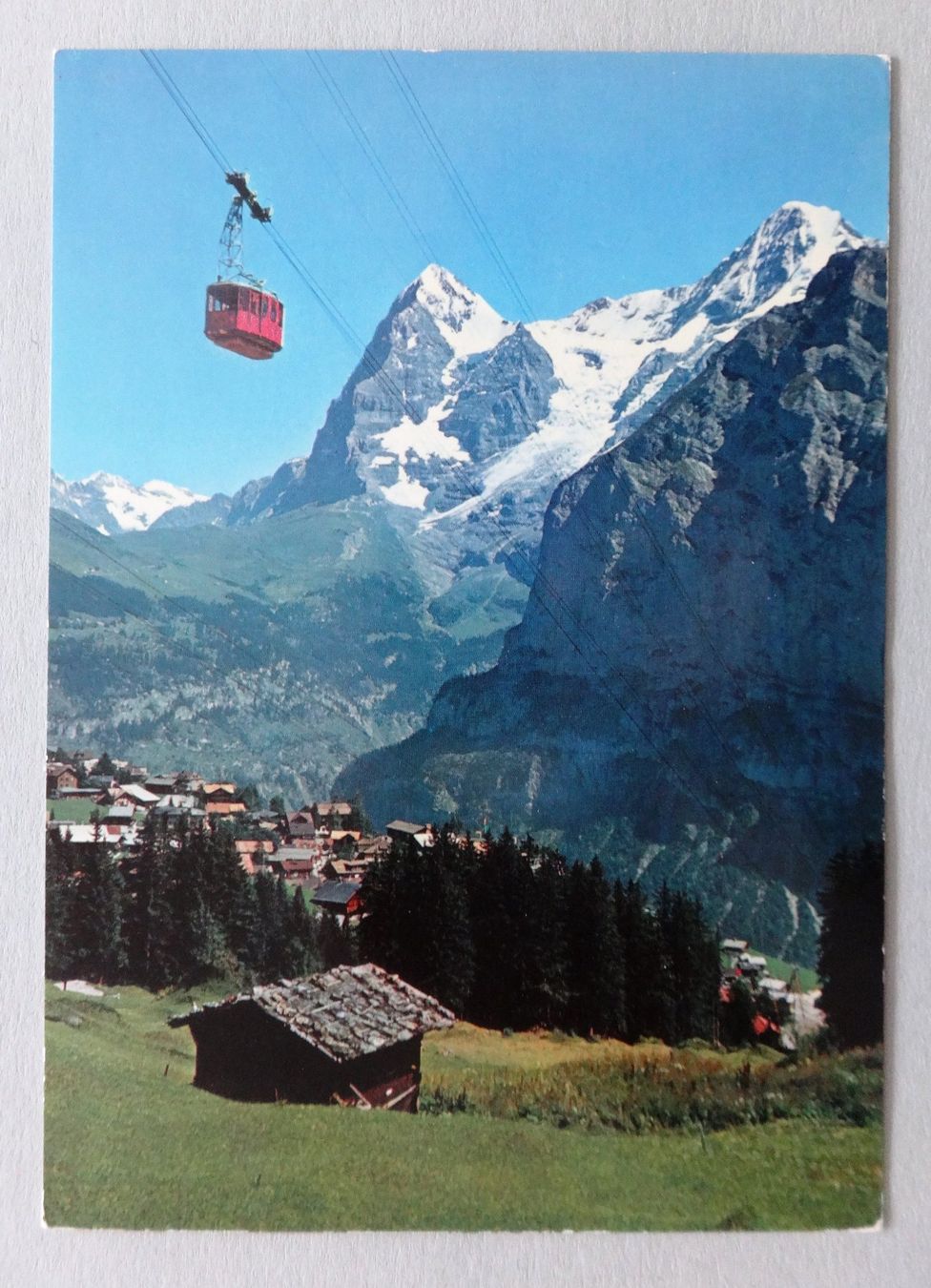 Ansichtskarten: Mürren, Schilthornbahn, Eiger und Mönch – Gebraucht aus Fétigny von Billy2miny
