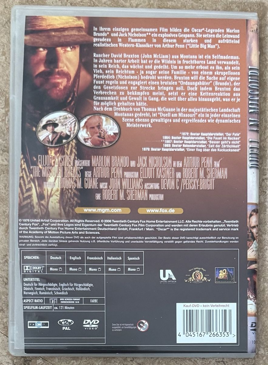 Tutti i DVDs: DUELL AM MISSOURI  – Nuovo (secondo la descrizione) da Dietikon venduto da AndreaSch01 1