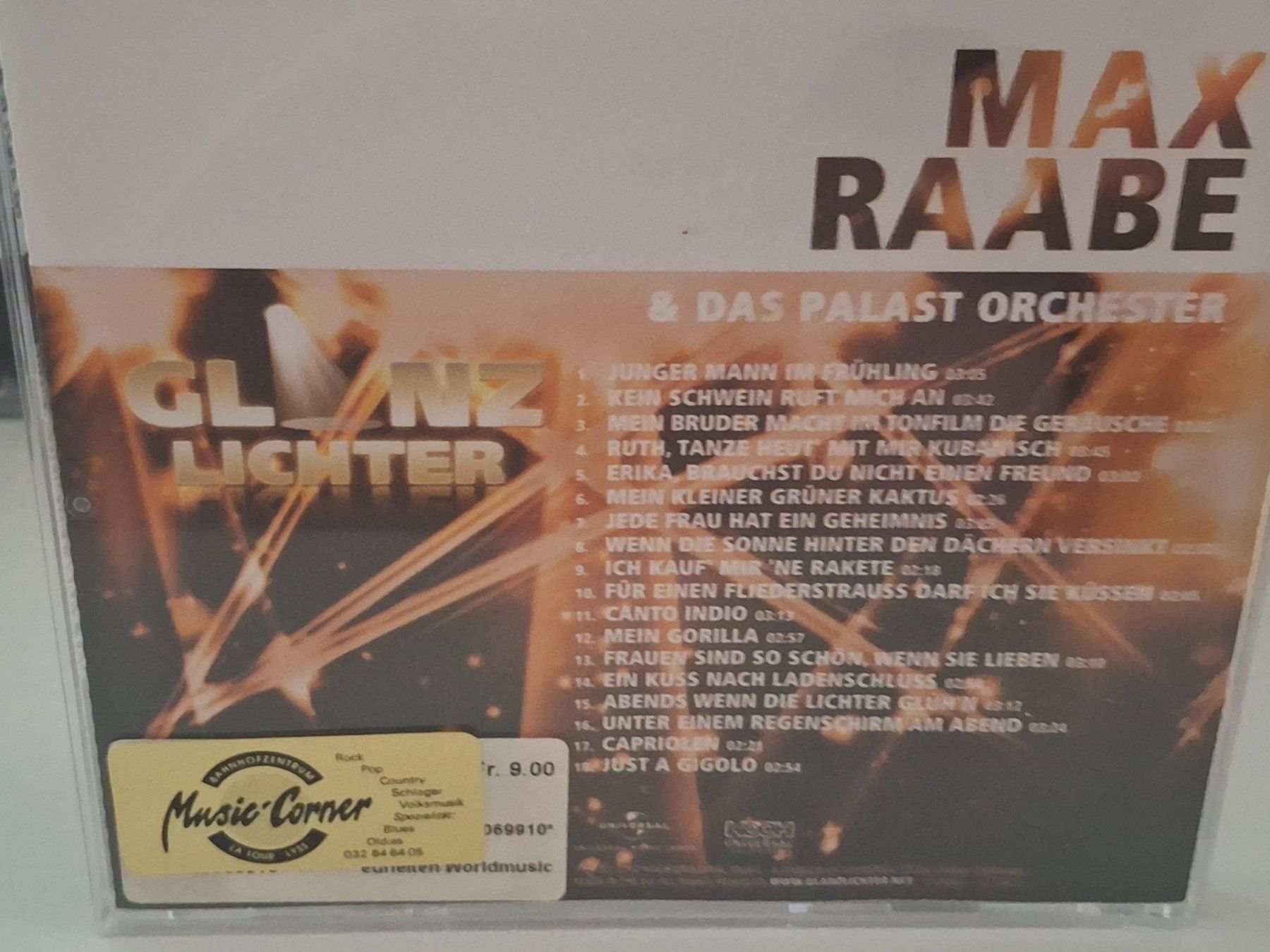 CD: CD Max Raabe & Palast Orchester Glanz Lichter – Usato da Aarberg venduto da Jackup1 1