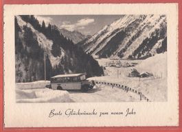 Postauto Saurer bei Casaccia Bergell Albert Steiner ca. 1935