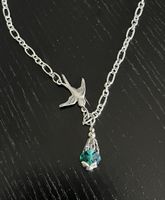 Hübsches Schmuckset mit Schwalbe / Ohrringe & Kette &