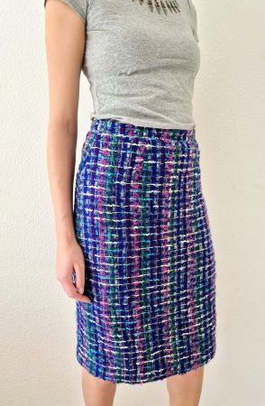 ROCK TWEED STOFF XS BLEISTIFTROCK JUPE , TOP ZU BLUSE SHIRT