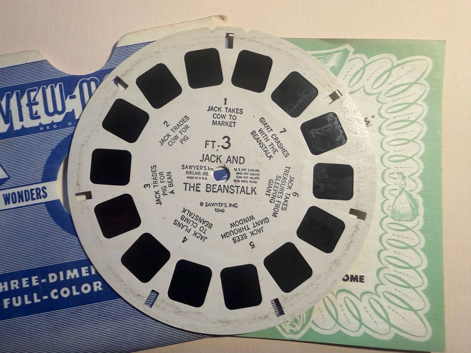 View-master Giocattoli: View-Master 3D: Nr. FT-3 JACK AND THE BEANSTALK – Usato da Tegerfelden venduto da siebenmacky 1