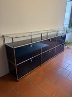 USM Haller Sideboard Stahlblau 3x3 mit Glas Inklusive Liefer