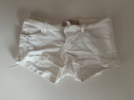 Hollister Low Rise Shorts Weiss Y2K