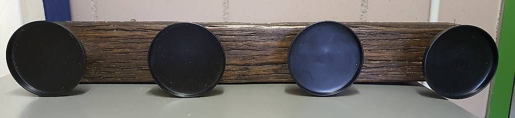 Portacandele: Kerzenleuchter aus Holz und Eisen – Usato da Riedholz venduto da Suroman 2