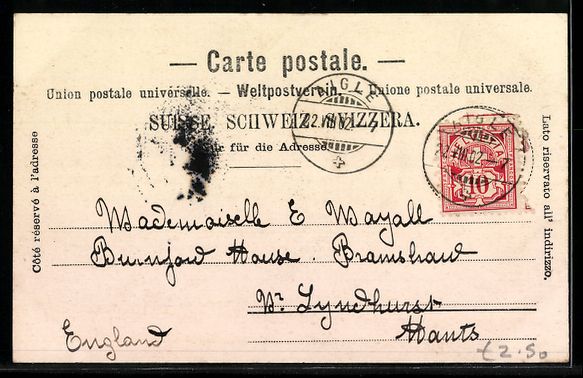 Ansichtskarten: AK Aigle, Place du March, 1902 – Gebraucht aus Berlin von bartko-reher 1