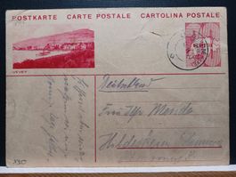 Bildpostkarte von Vevey, Schweiz. gelaufen 1933