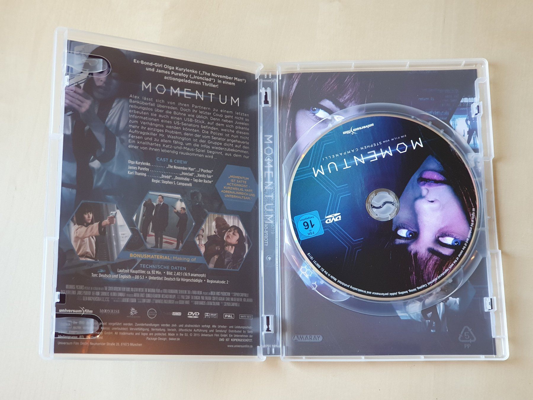 Tutti i DVDs: Momentum – Usato da Stansstad venduto da collectorsshop 2