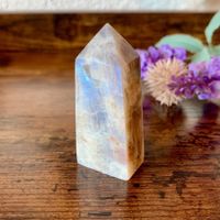 ✲ 1 Stk. Mondstein Feldspar Mini Turm ✲ 55mm /Obelisk Spitze