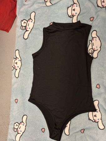 Black Sleeveless Bodysuit
