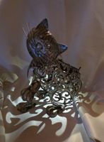 Katze Solar Leuchte Metall für den Garten Dekoration usw.