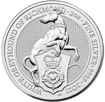 Großbritannien 2-Unzen-Silbermünze 2021 Queens Beasts