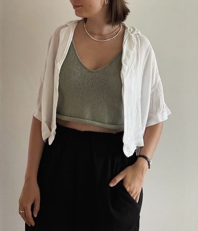 Selbstgestricktes Seiden-Sommertop