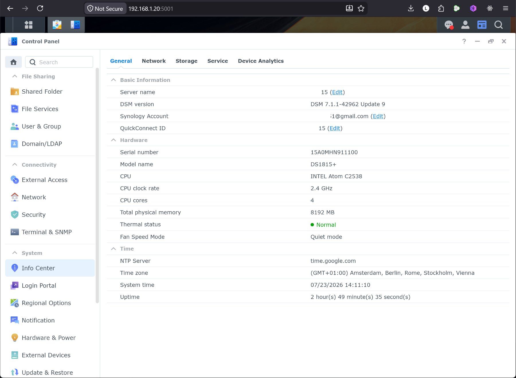Synology Server: Synology Diskstation DS1815+ mit 8GB RAM – Gebraucht aus Zürich von Lock5151 6