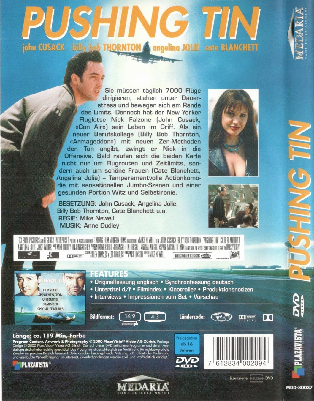 Tutti i DVDs: PUSHING TIN DVD – Usato da St. Margarethen TG venduto da Smiley-Face 1