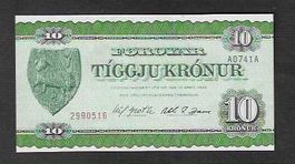 Foroyar  10  Kronur  Bankfrisch  Bankfrisch