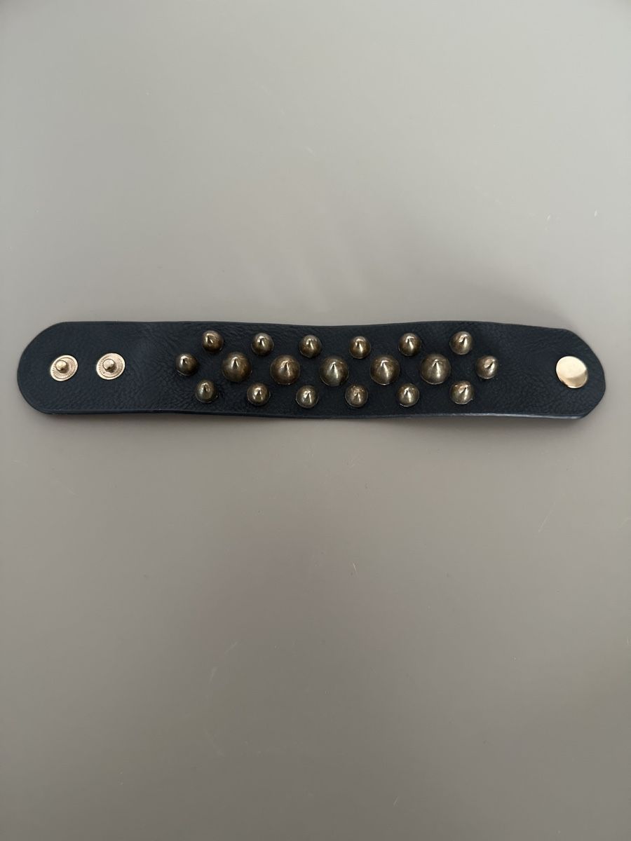 Bracciali & Braccialetti: Black Leather Bracelet with Spikes - Cool! – Nuovo (secondo la descrizione) da Binningen venduto da can_s2yh 2