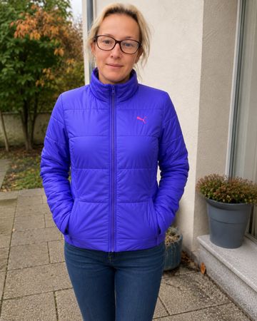 PUMA | doudoune légère violette logo rose hiver | M femme