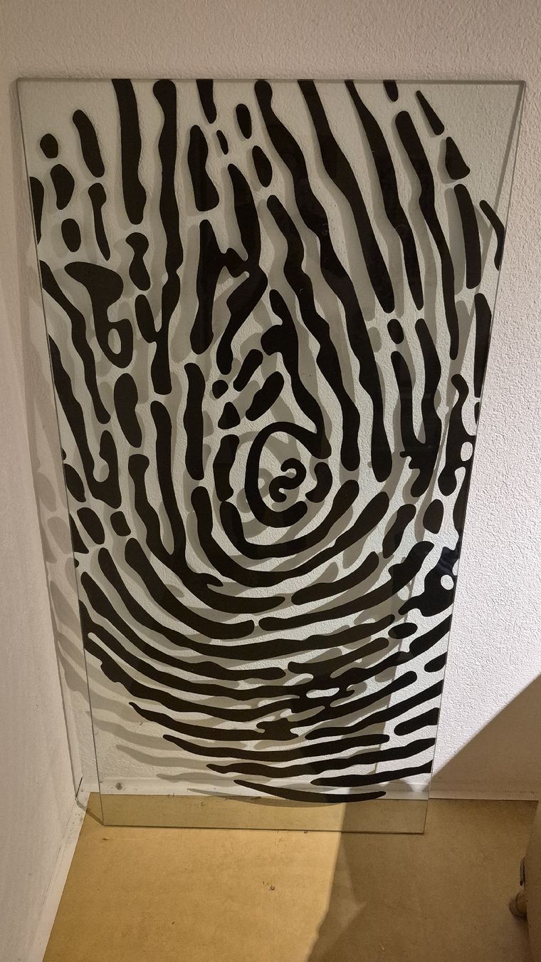 Ikea Piatti di portata: Glastischplatte mit Fingerprintmuster 73x148 cm gross – Nuovo (secondo la descrizione) da Bellach venduto da capo50