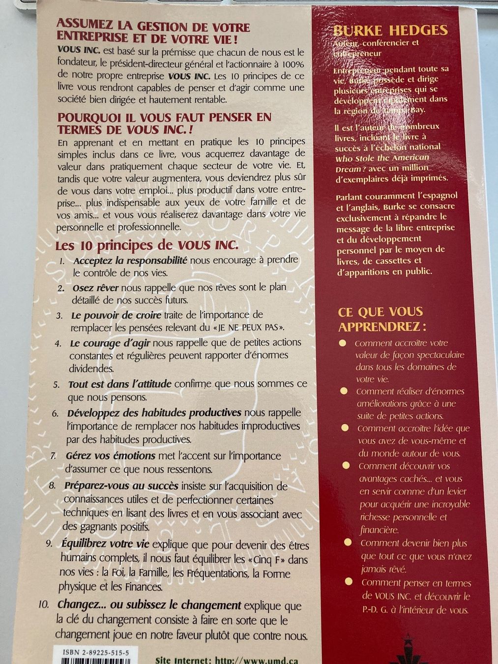 Libri: Vous inc. Burke Hedge – Usato da Delémont venduto da ant_ghk7 1
