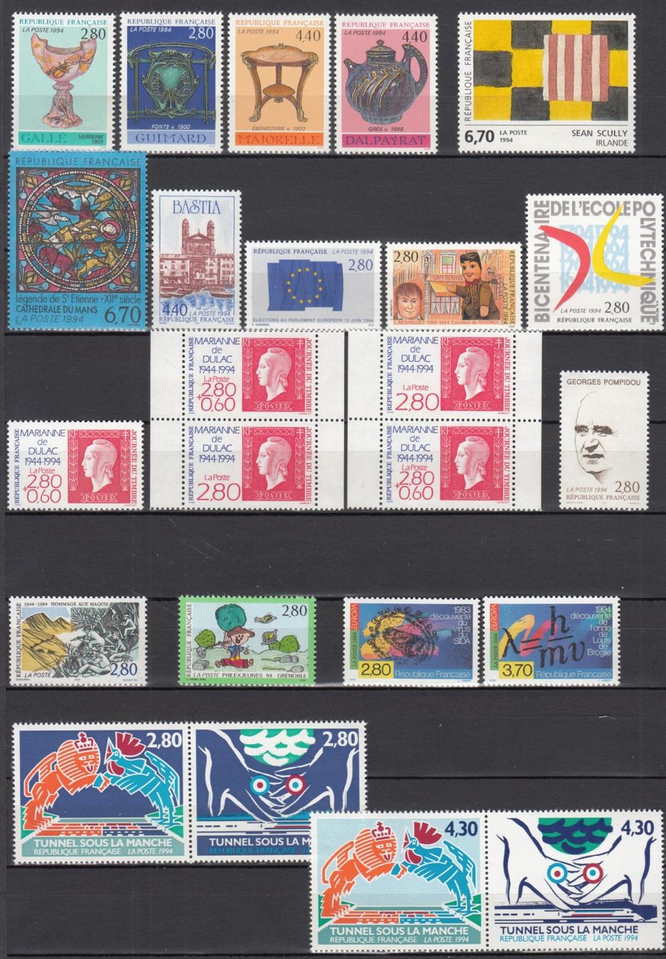 Alle Briefmarken: Frankreich 1994 postfrisch – Gebraucht aus Bürglen TG von StampGraf