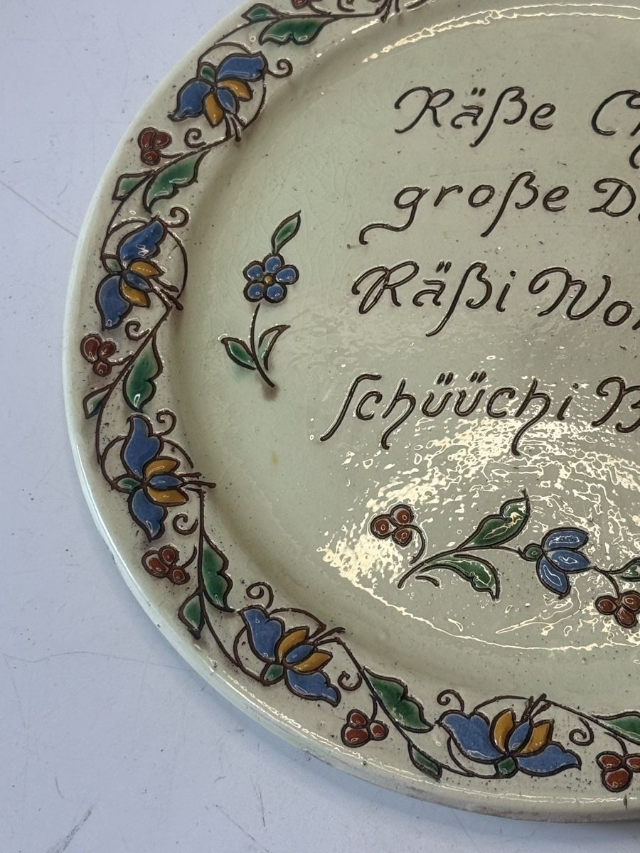 Piatti: Keramik Spruchteller Thoune Wanzenried 23 cm N02 – Usato da Grenchen venduto da swiss.antiques 2