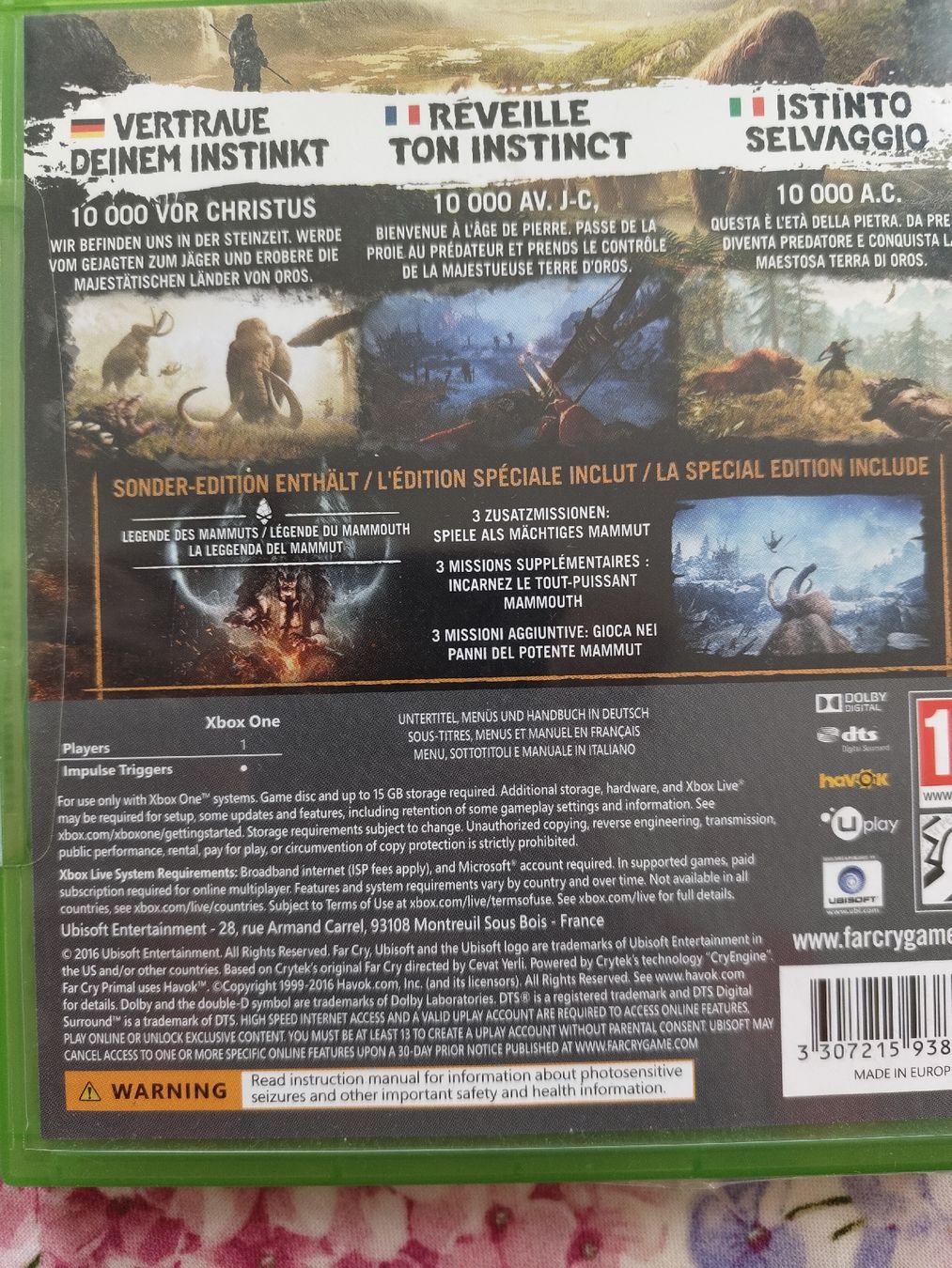 Giochi: Far Cry Primal Edition Spéciale Xbox One - Jeu complet! – Usato da Court venduto da Chronoss 1