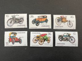 ZIMBABWE 1986, Motorcycles & Automobiles ** Luxus  (E789)