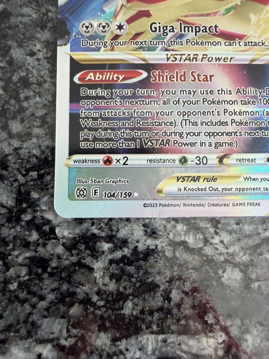 Pokémon Carte collezionabili: Pokémon Zamazenta VSTAR 104/159 – Usato da Liestal venduto da arl_6tv7 1
