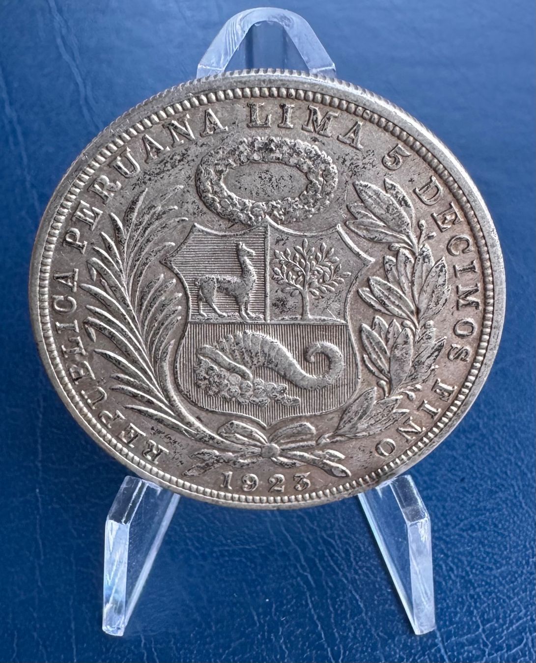 Tutti le monete: Peru Silbermünze "Un Sol" 1923 – Usato da Ebikon venduto da Dmasterx 3