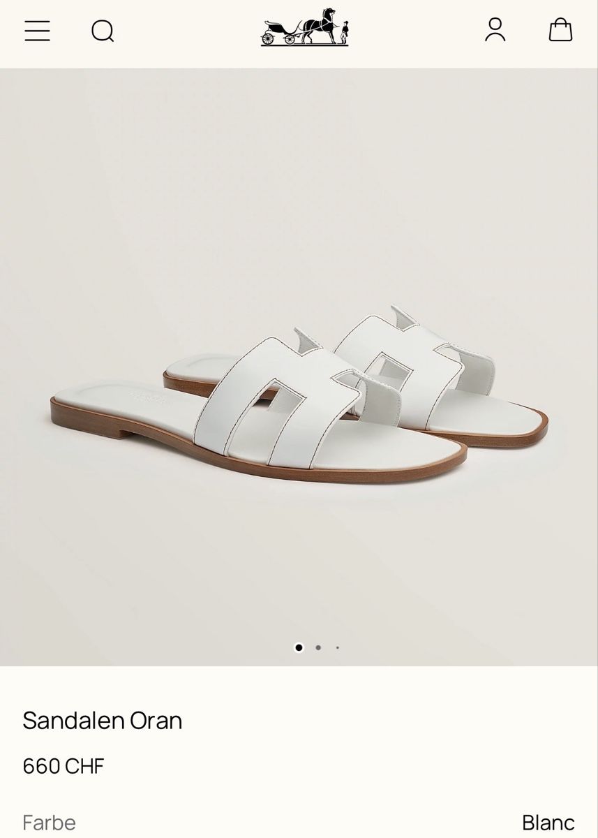Hermès Scarpe da donna: Hermes Oran Sandalen Grösse 38.5 white – Usato da Cham venduto da nad_z2js 5