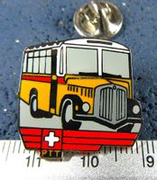 SAURER SCHNAUZER POSTAUTO BL PTT ENAMEL PIN