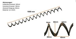 Pellet Spiral Cochlea 60 MM, 1.6 meter lang